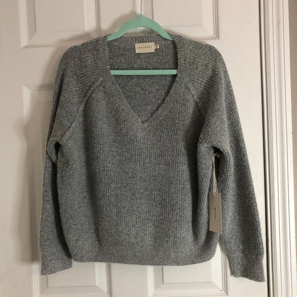 Dreamers Sweaters - Dreamers Light Grey V-Neck Sweater (NWT)